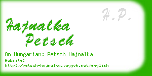 hajnalka petsch business card